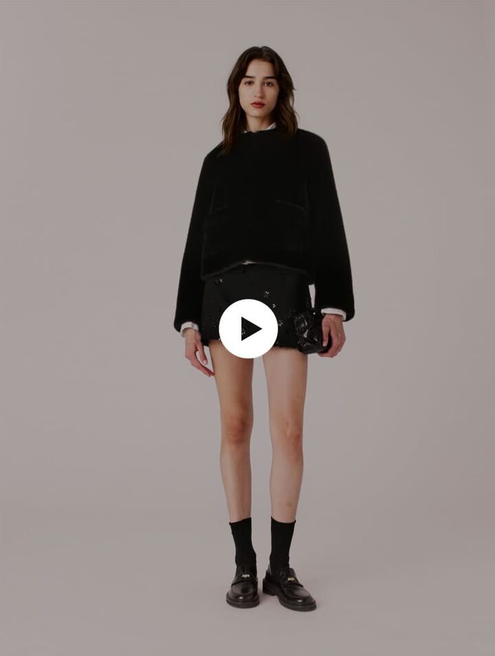 Short faux fur coat
