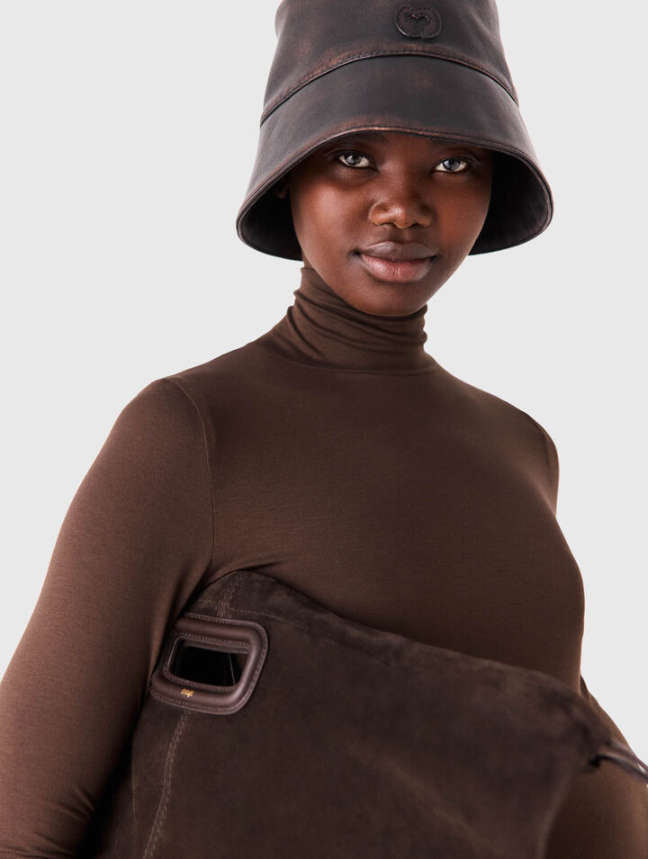 Roll-neck T-shirt