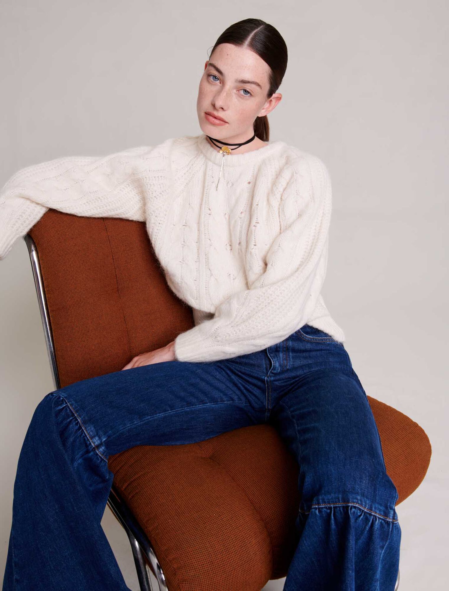 Cable knit jumper
