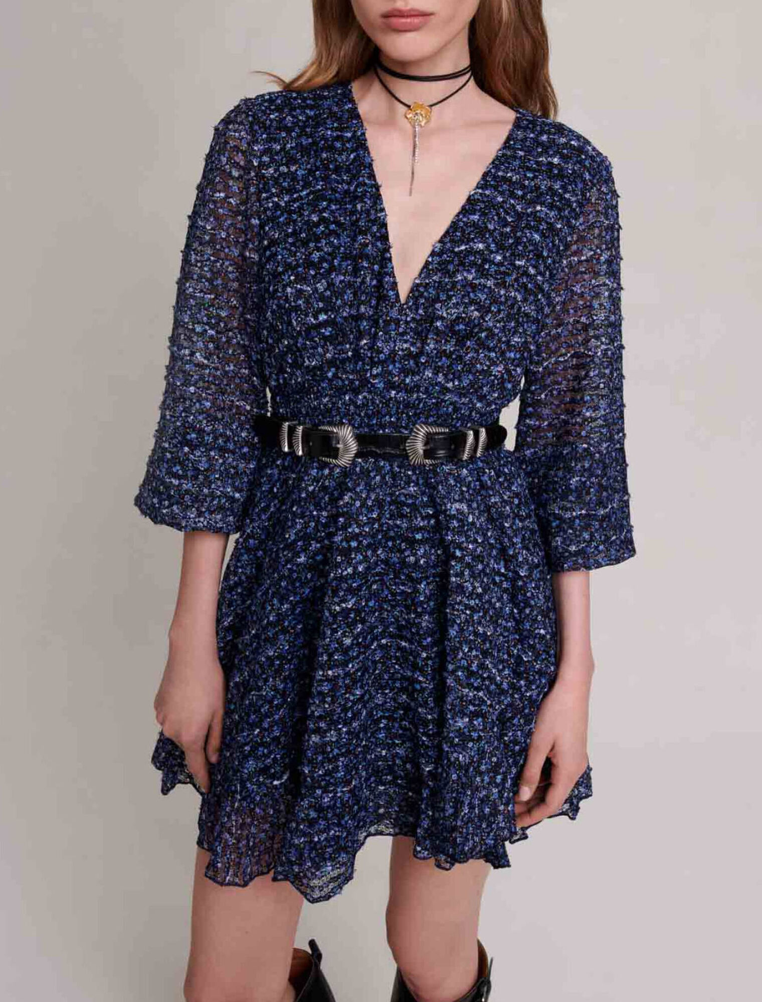 Sparkling dress with ruffles