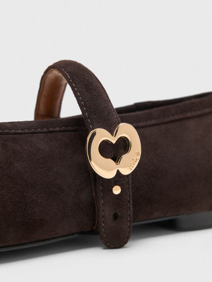 Suede ballet flats