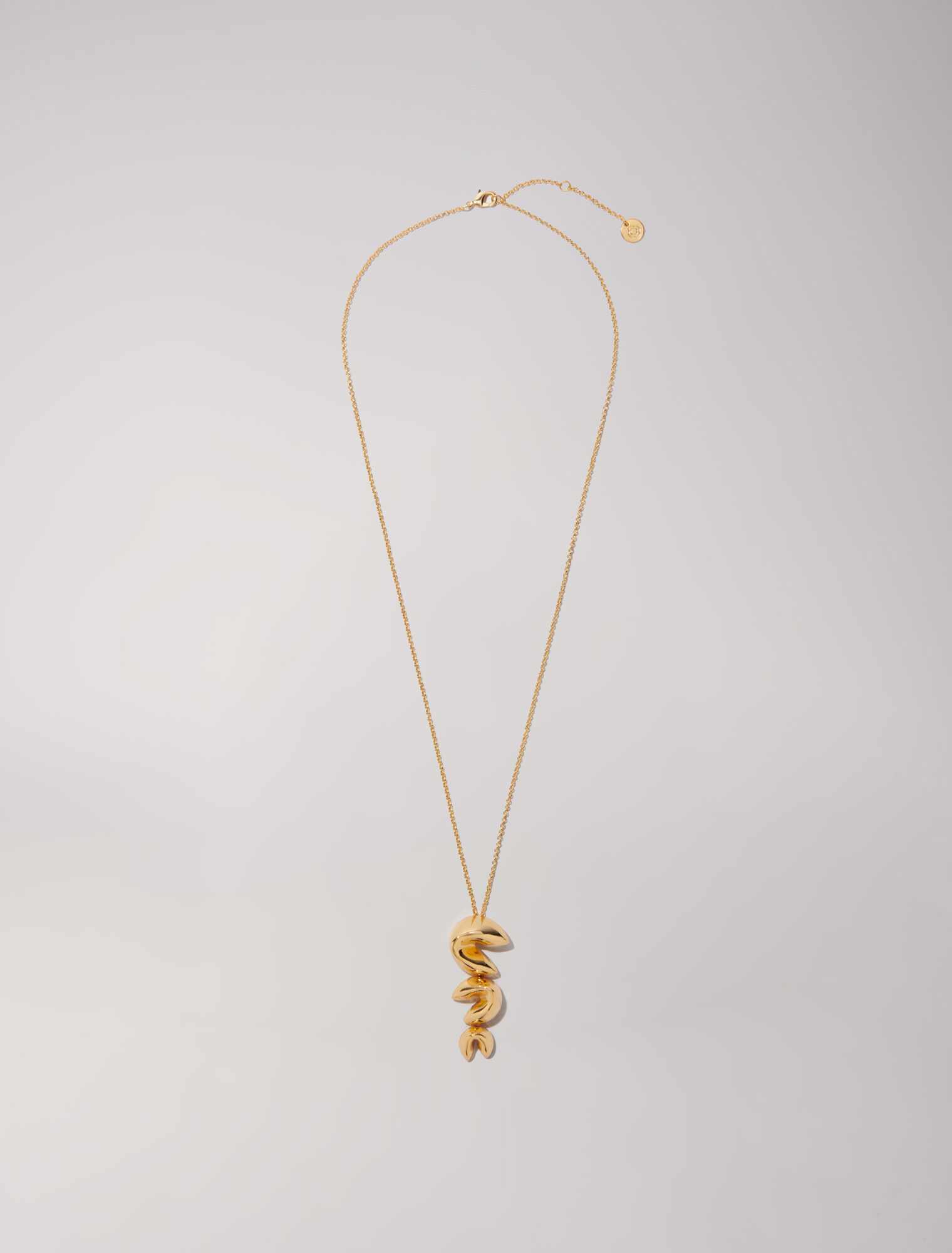 Long fortune cookie necklace