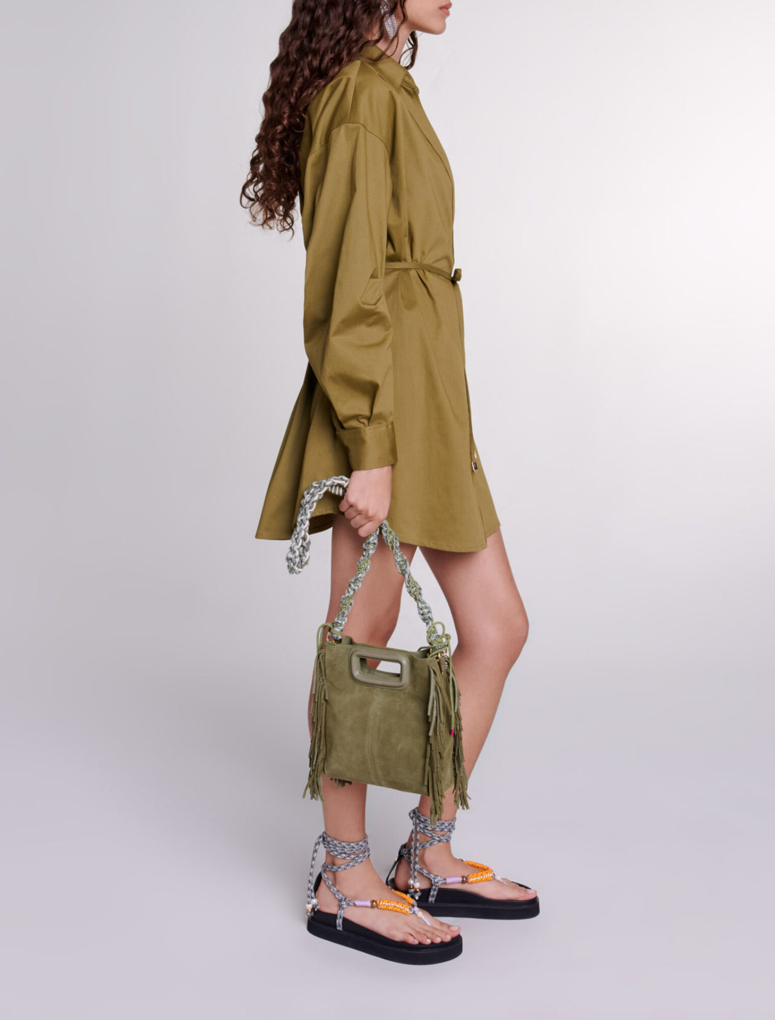 Cutaway wrap dress