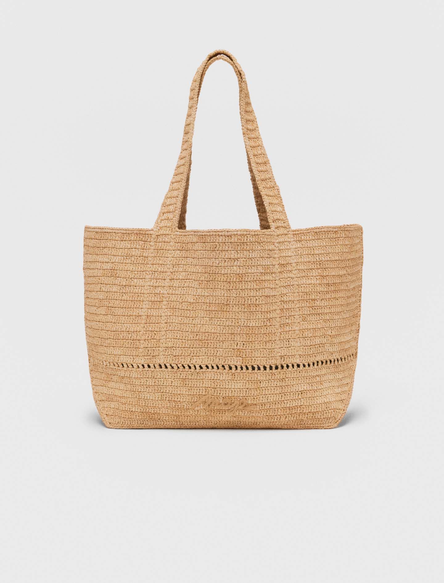 ★TOUT Y EST★ Casually boxy shopper bag 53 ethnic rattan pa ☆TOUT Y EST☆ Casually boxy shopper bag 53 llic nylon t