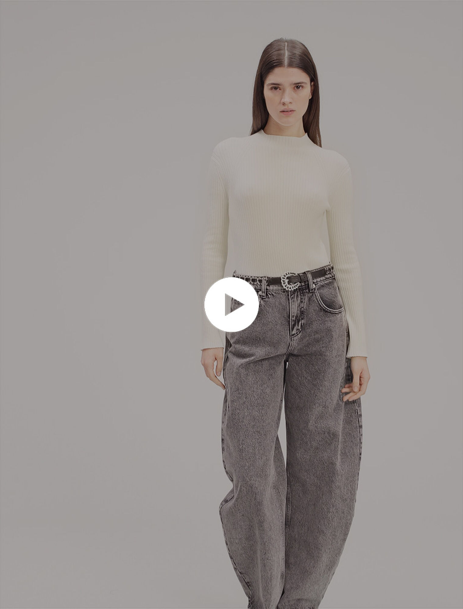 Rib knit jumper