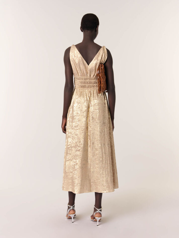 Metallic maxi dress