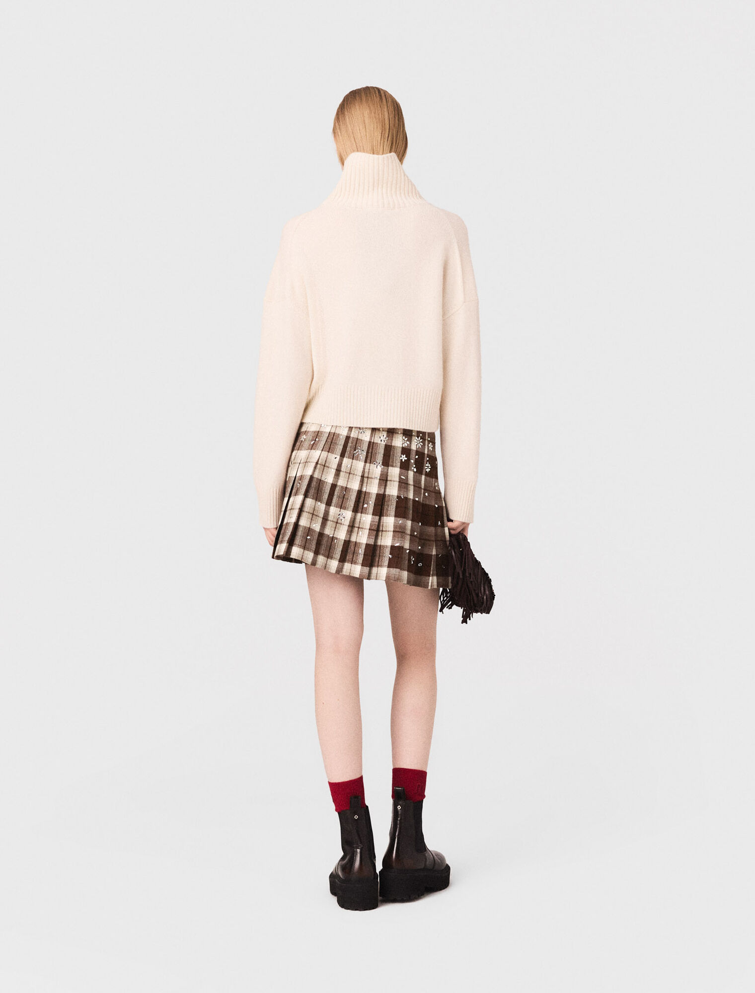 Rhinestone checked kilt