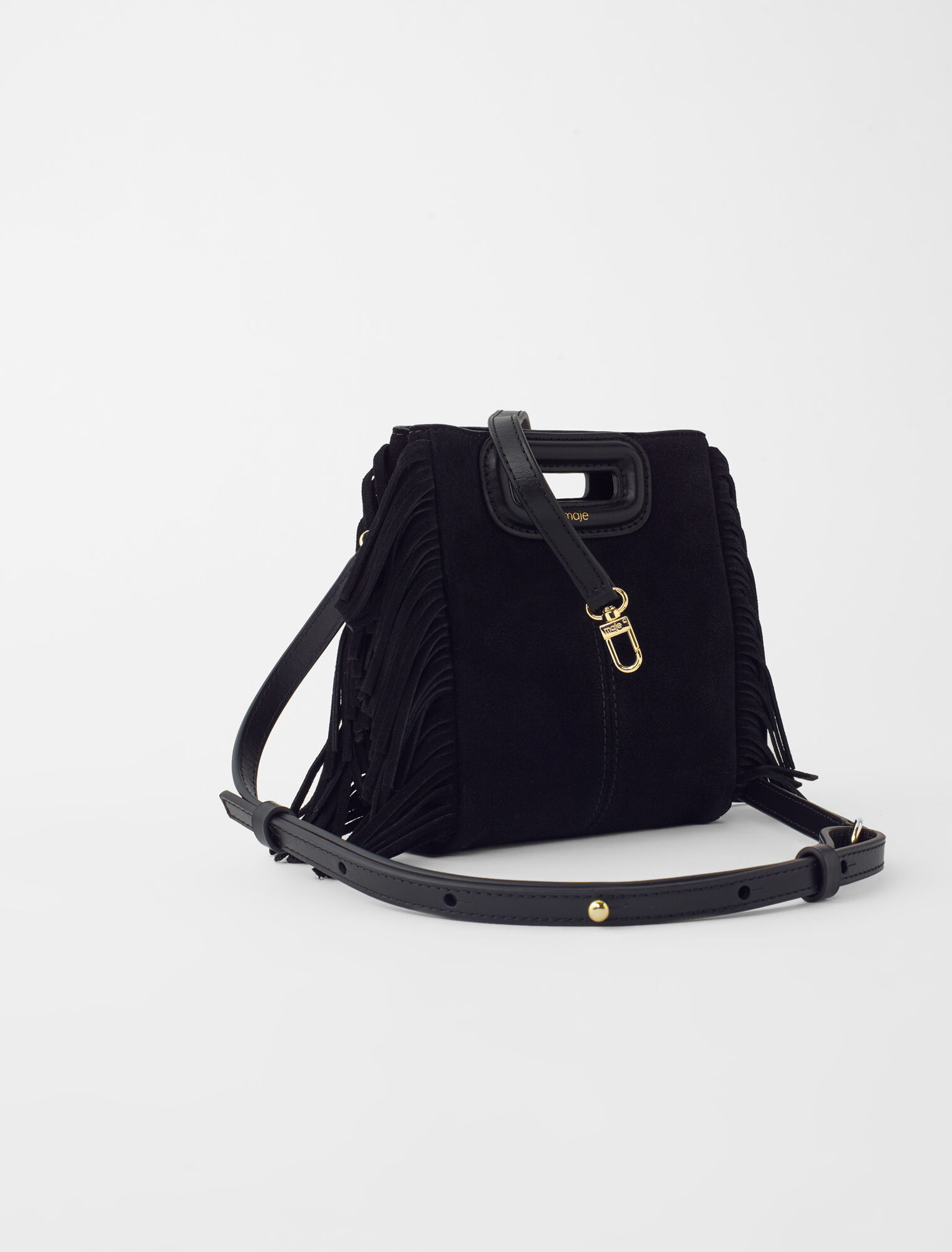 M mini bag in suede leather