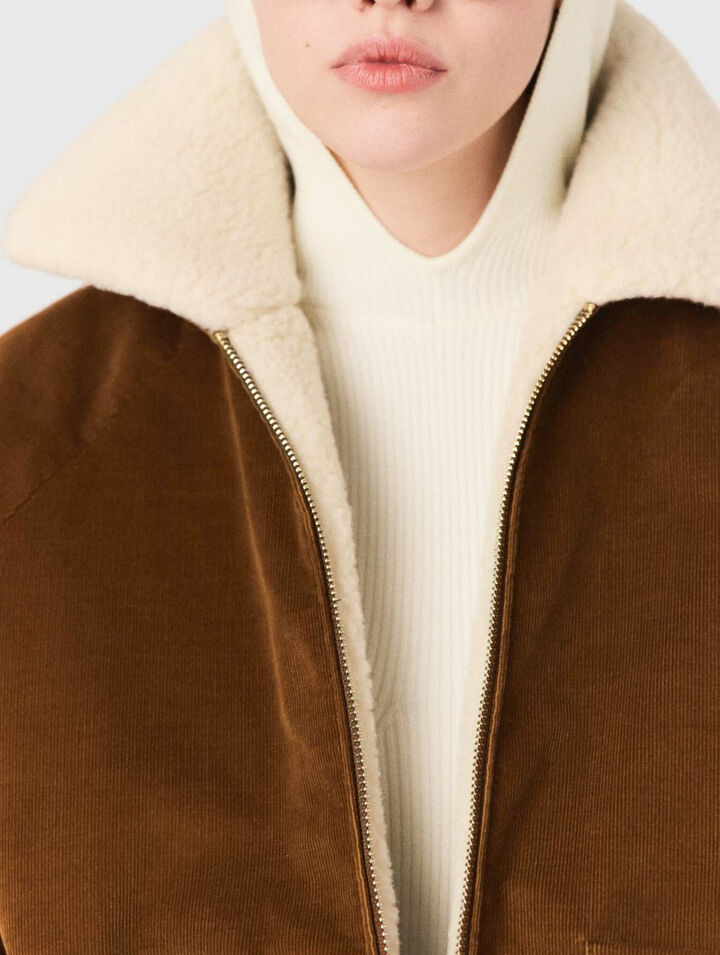 Cropped corduroy jacket