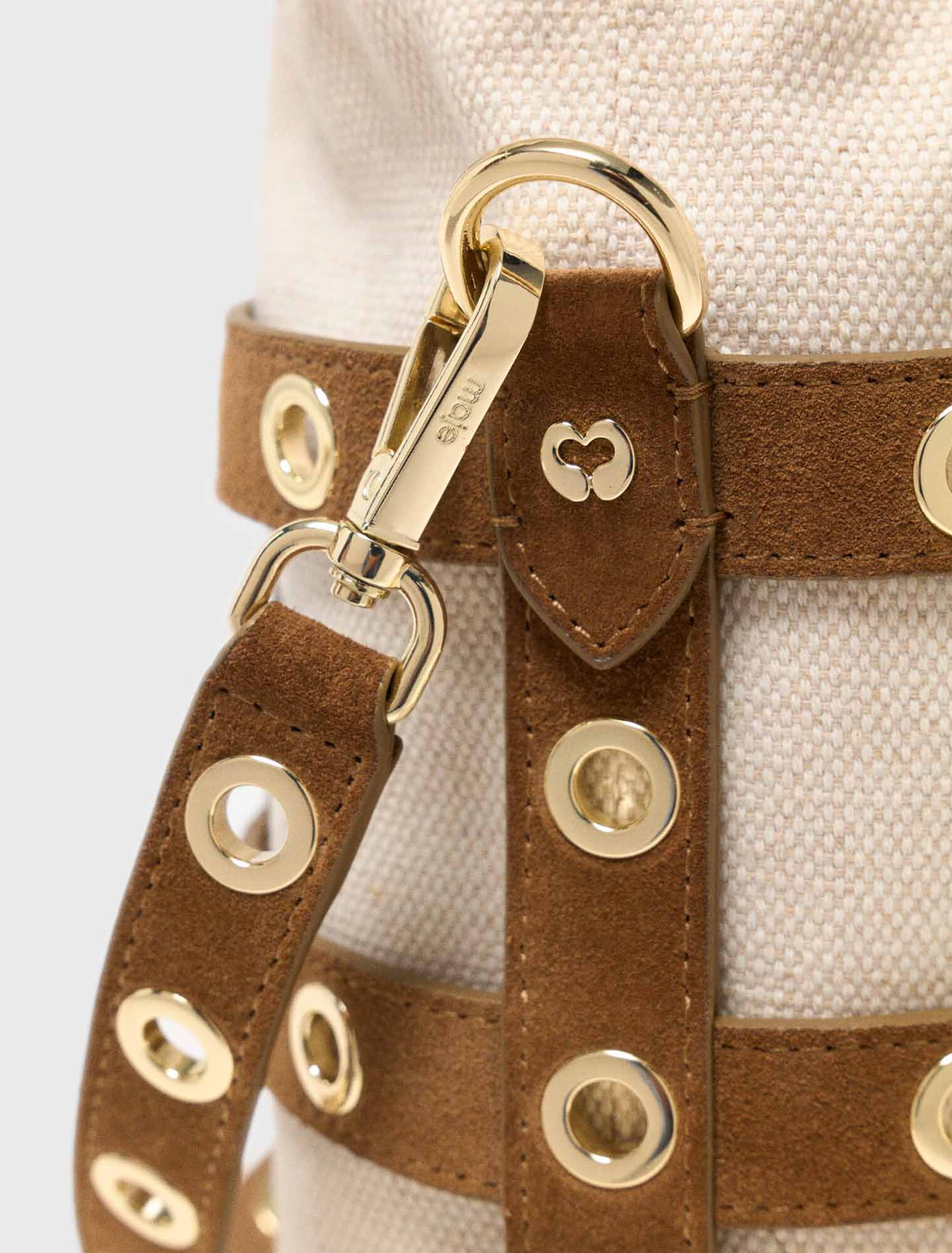 Suede Miss M bucket bag