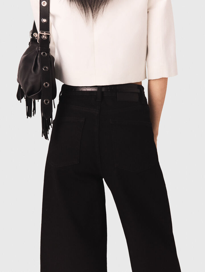 Straight-leg jeans with patch pockets