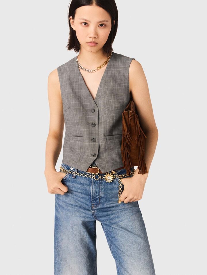 Checked tailored jacket