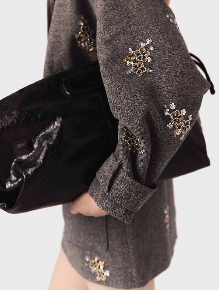Embroidered bomber jacket