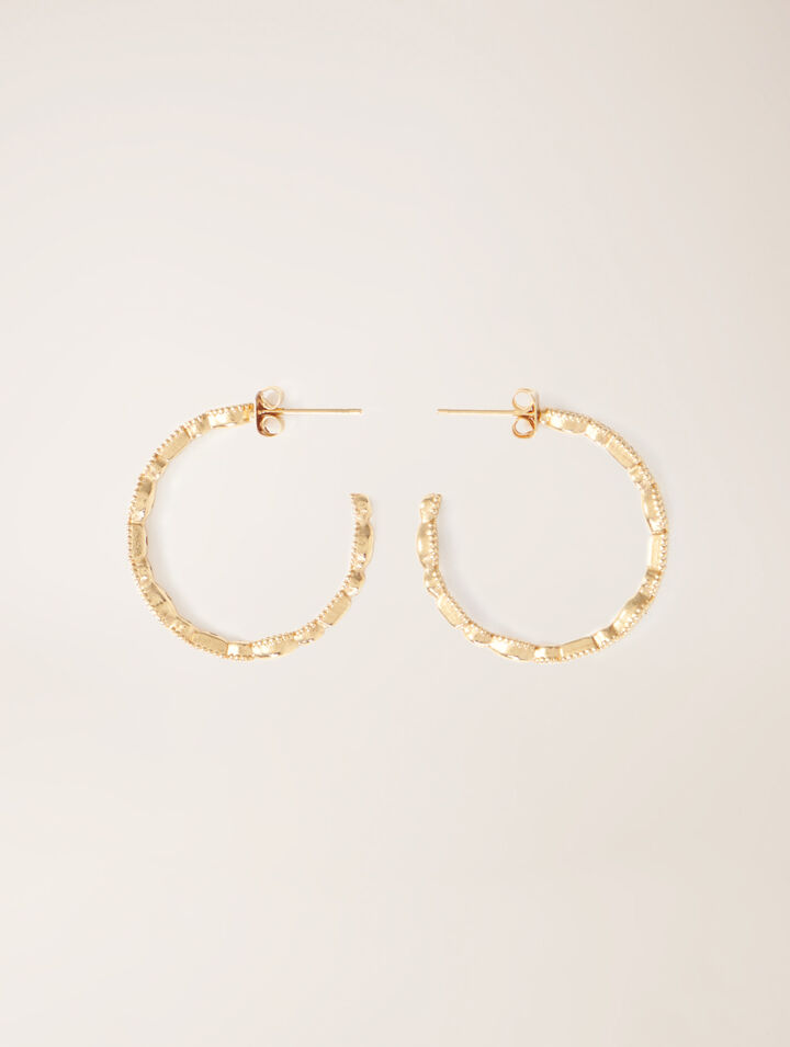 Diamanté-embellished large hoop earrings