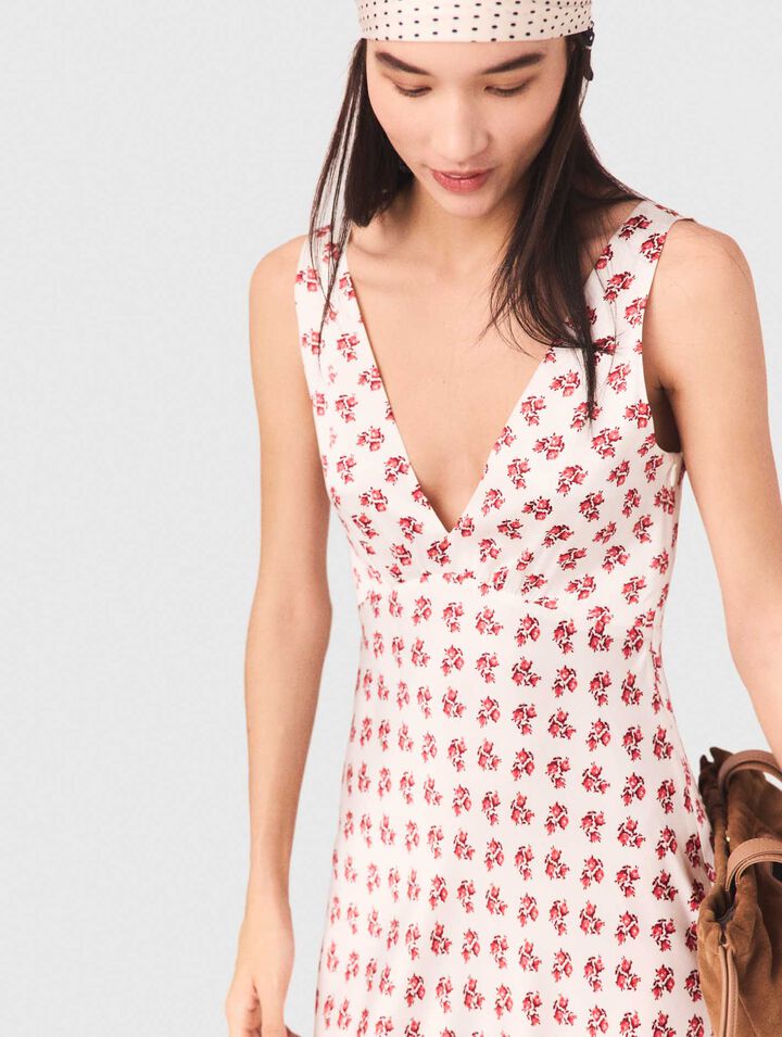 Patterned silk dress