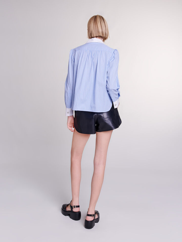 Contrast stripe shirt