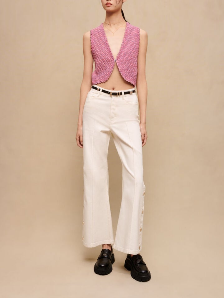 Tweed cropped top
