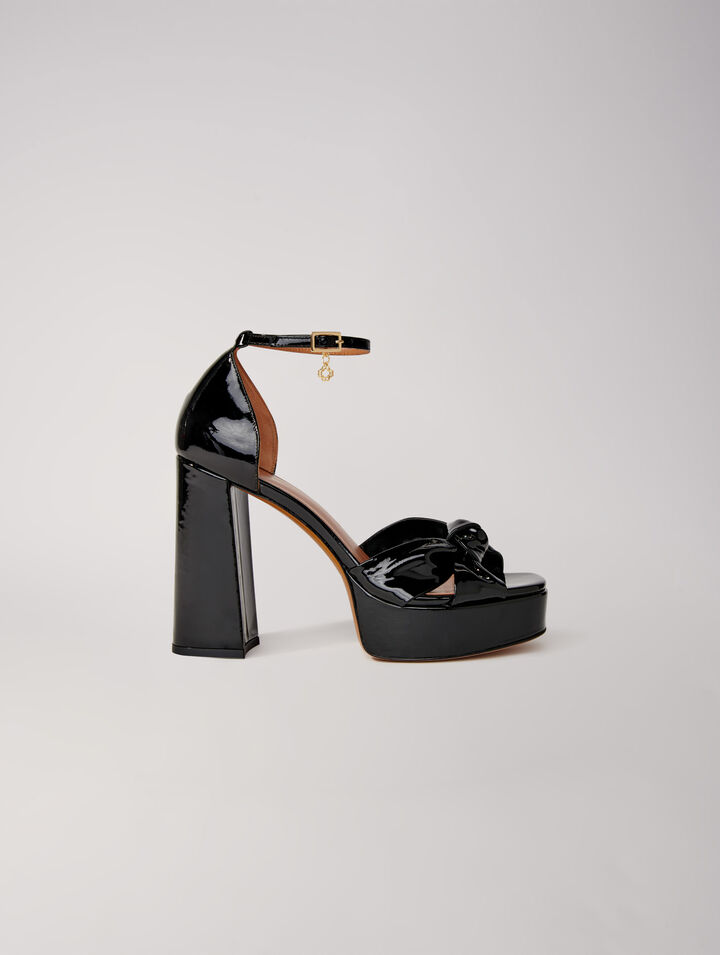 Leather platform sandals