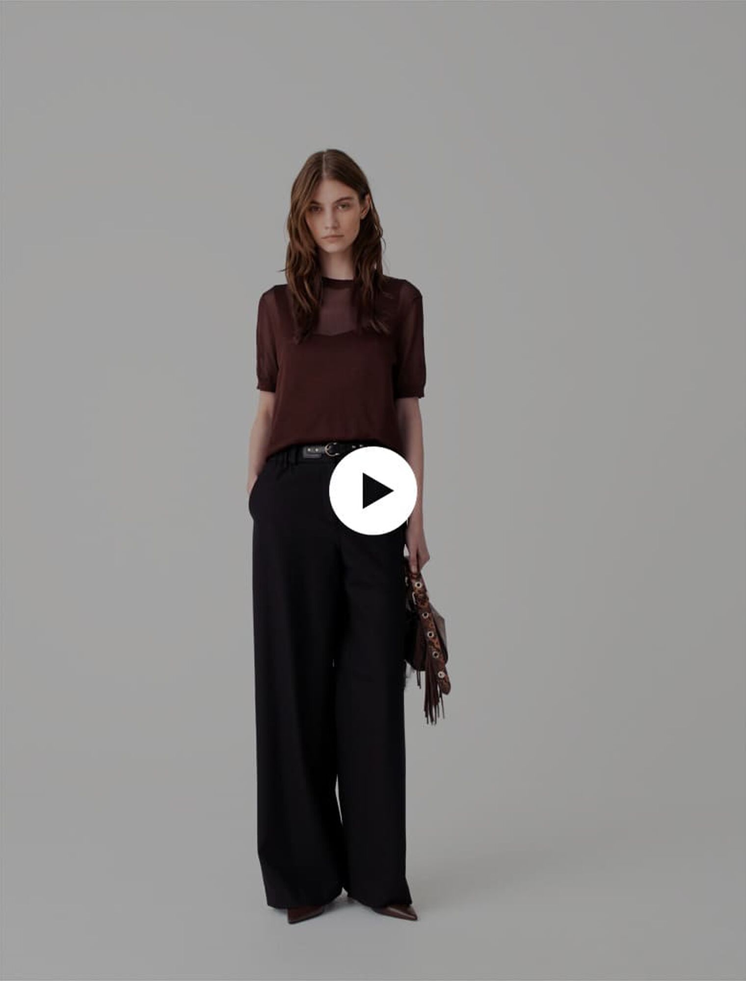 Wide-leg suit trousers