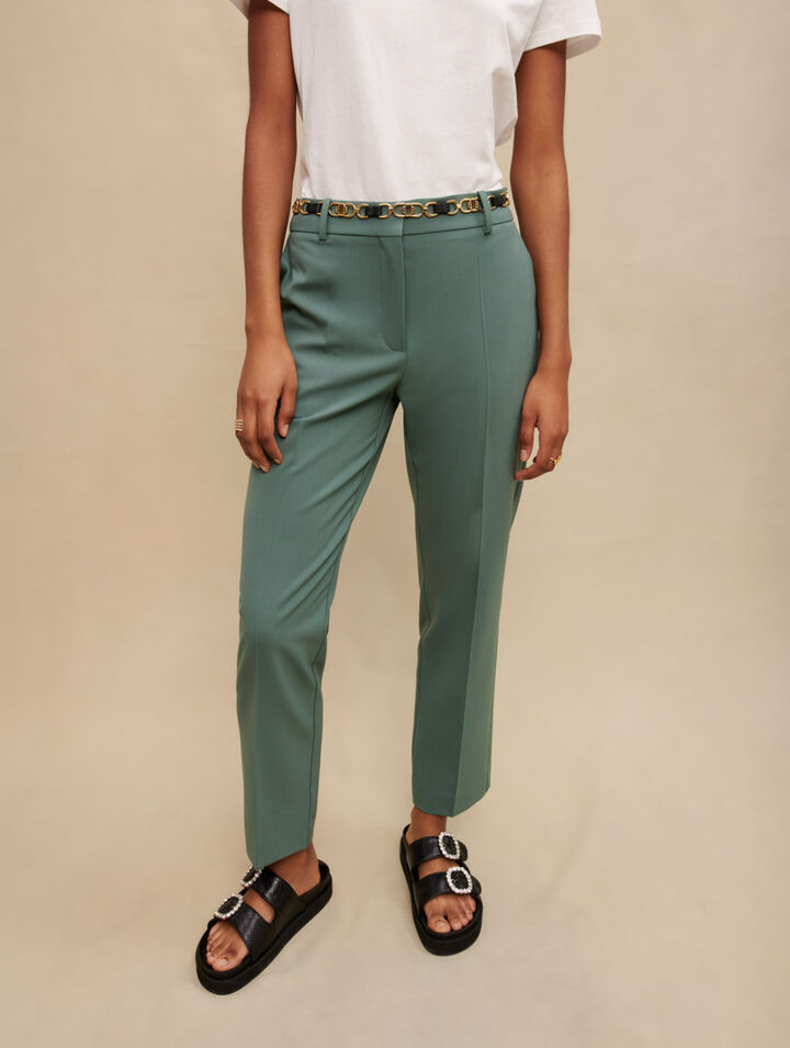 Straight-cut tailored trousers