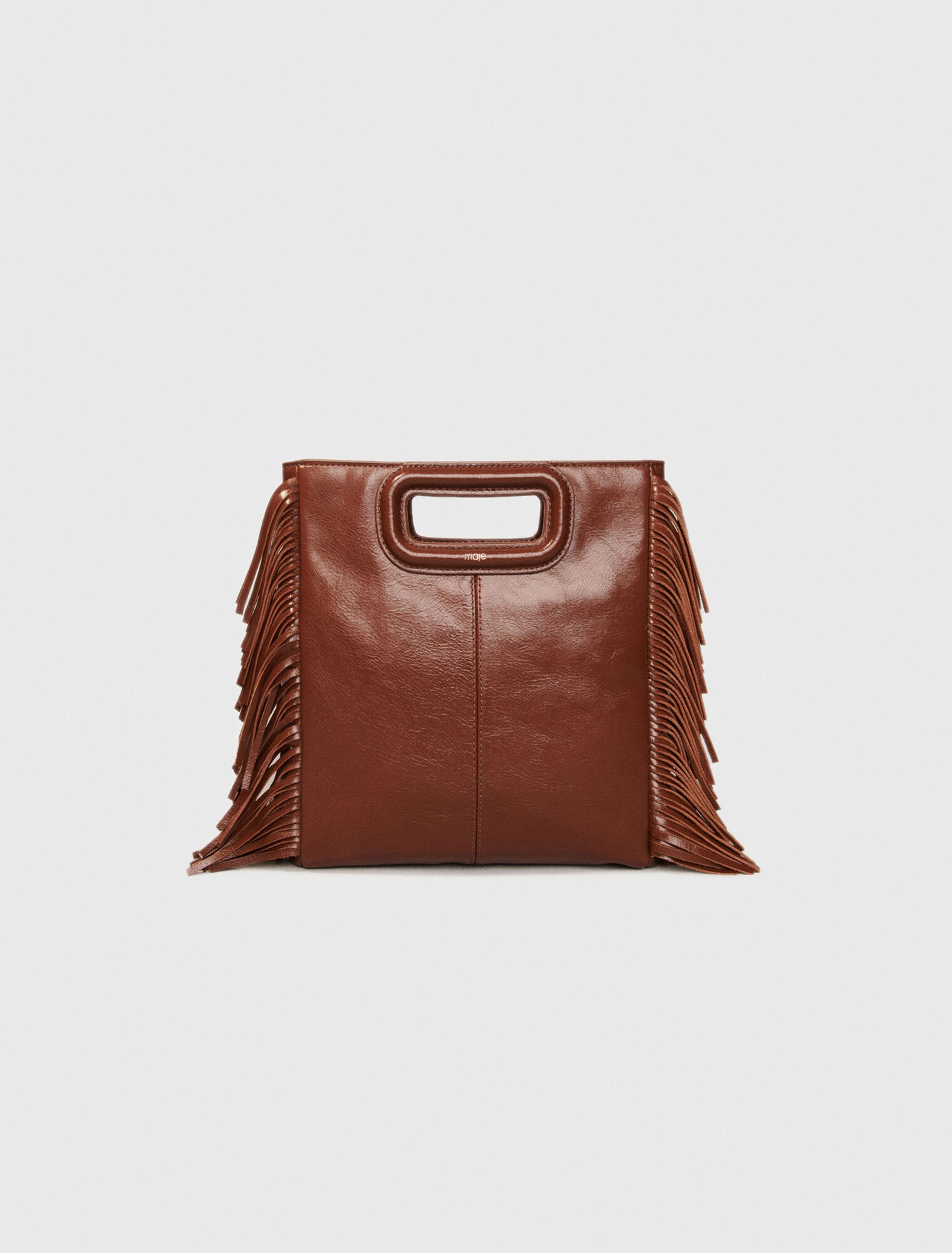Crackled leather M bag