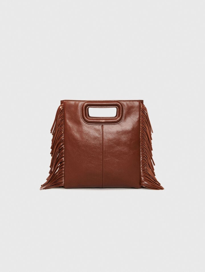 Crackled leather M bag