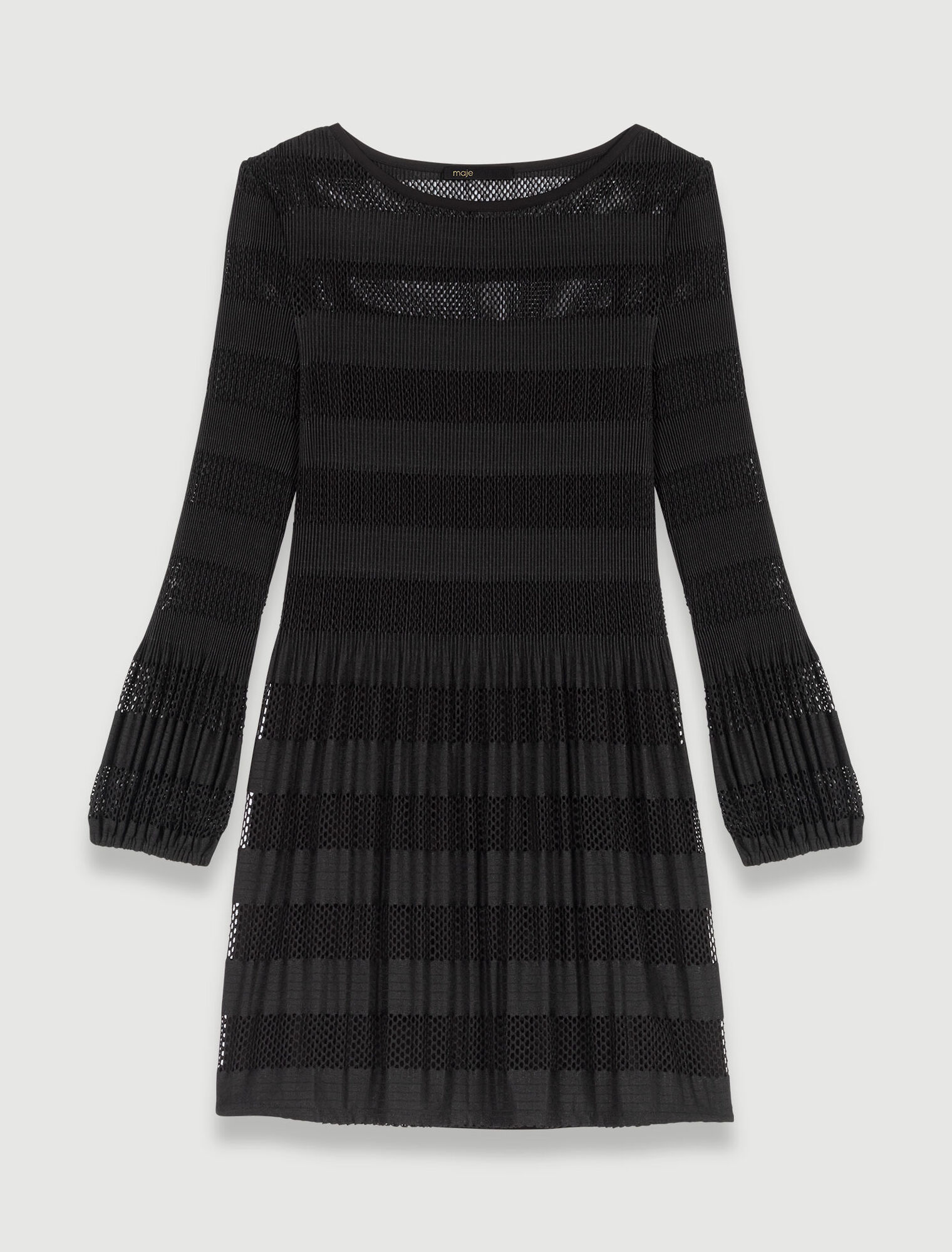 Short openwork knit dress