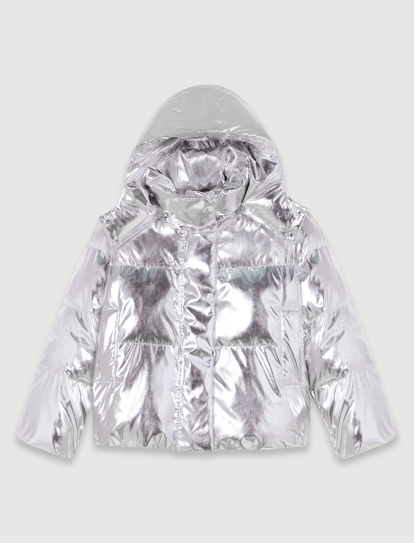 Maje hooded parka with lacing on sale