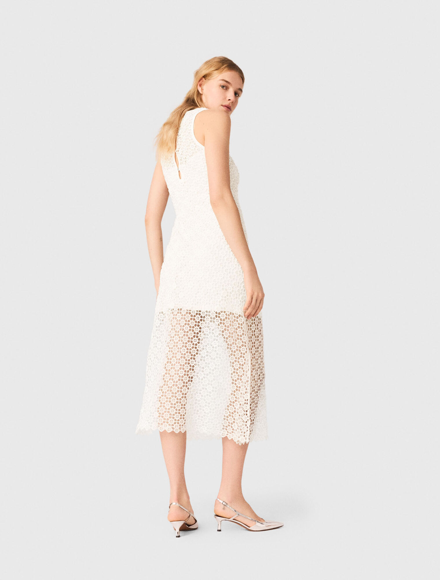 Rhinestone crochet maxi dress