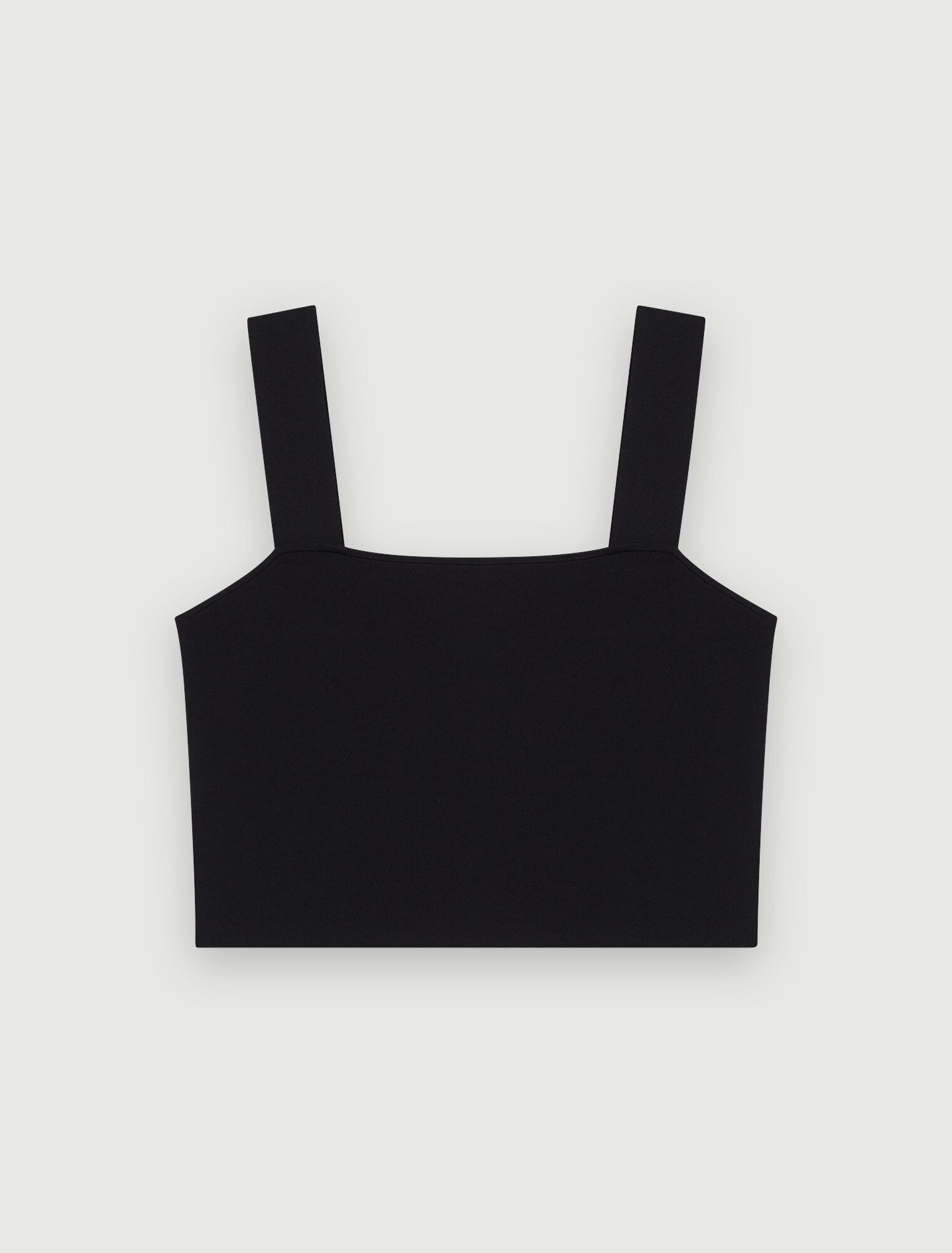 Knitted crop top with straps