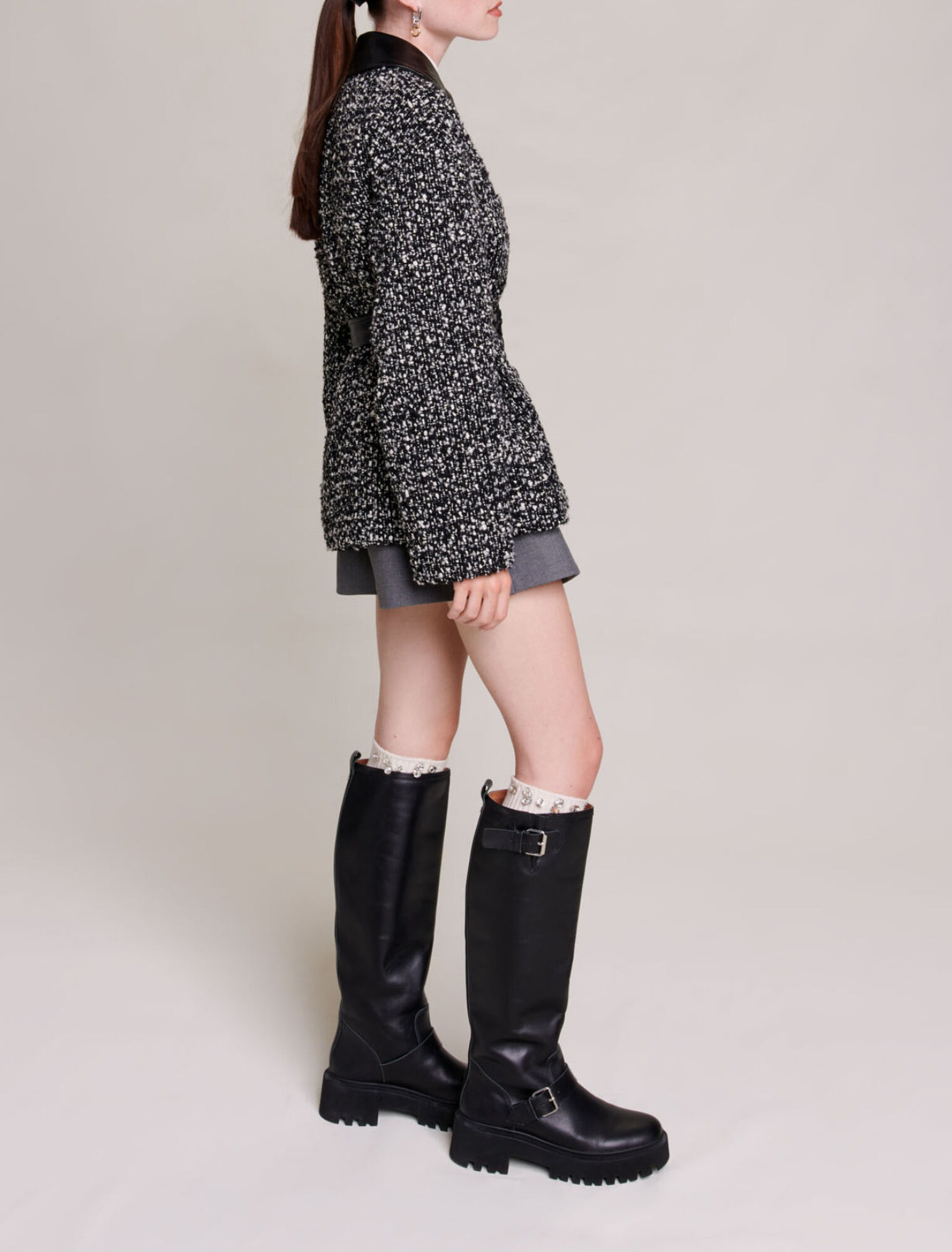 Short tweed coat