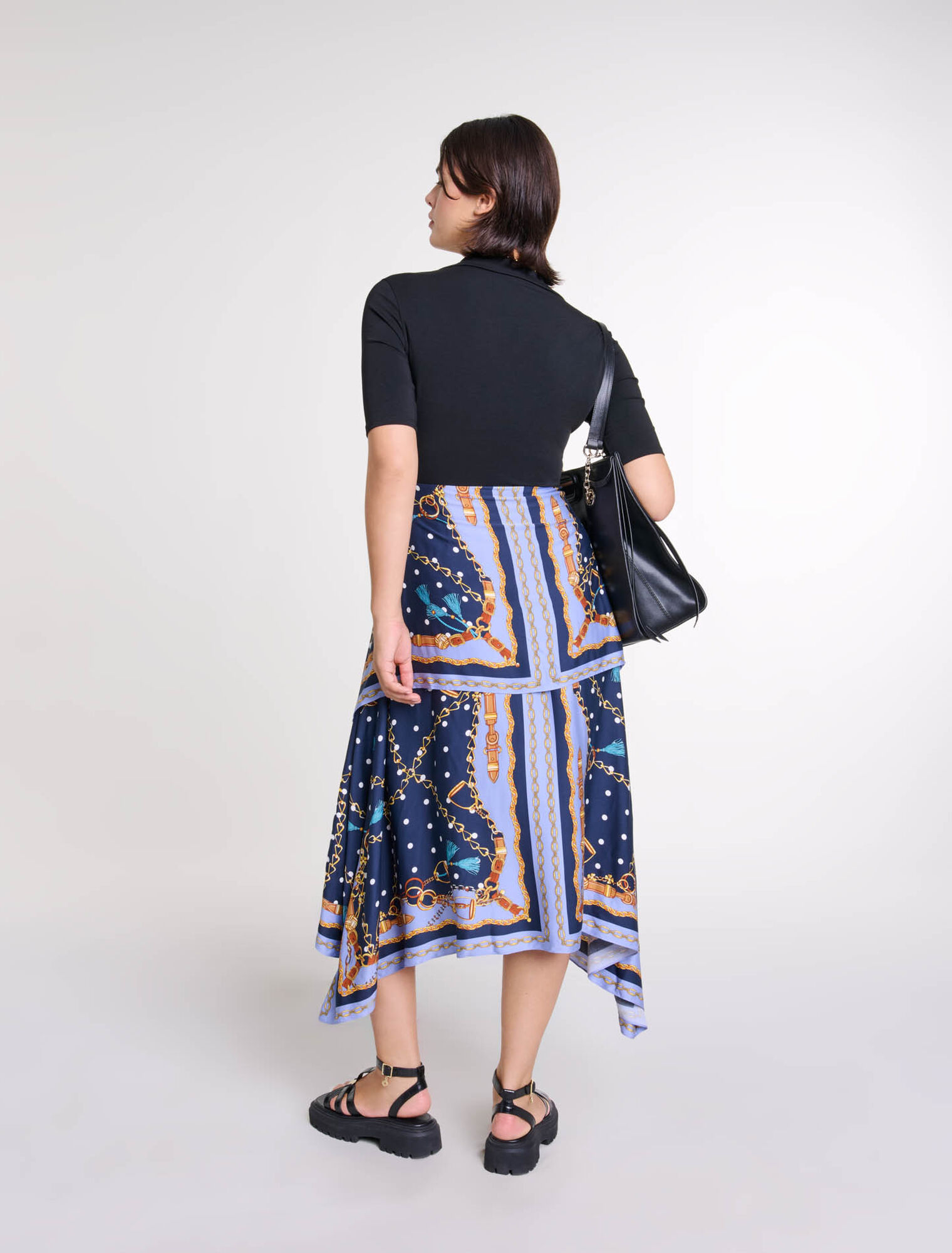 Illusion effect patterned dress 