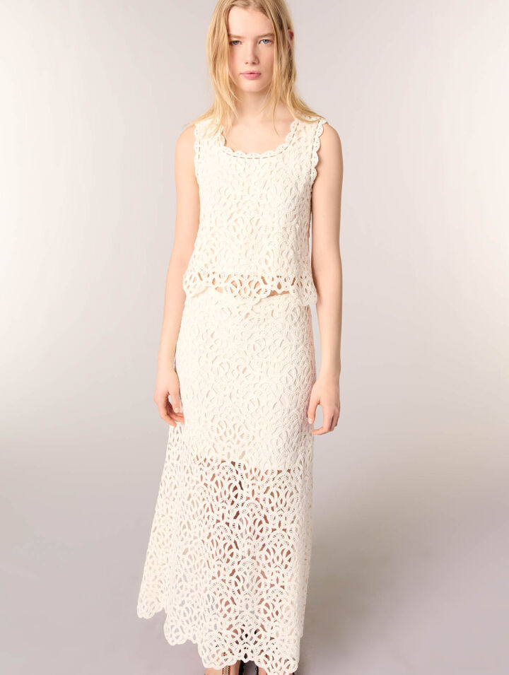 Long crochet skirt