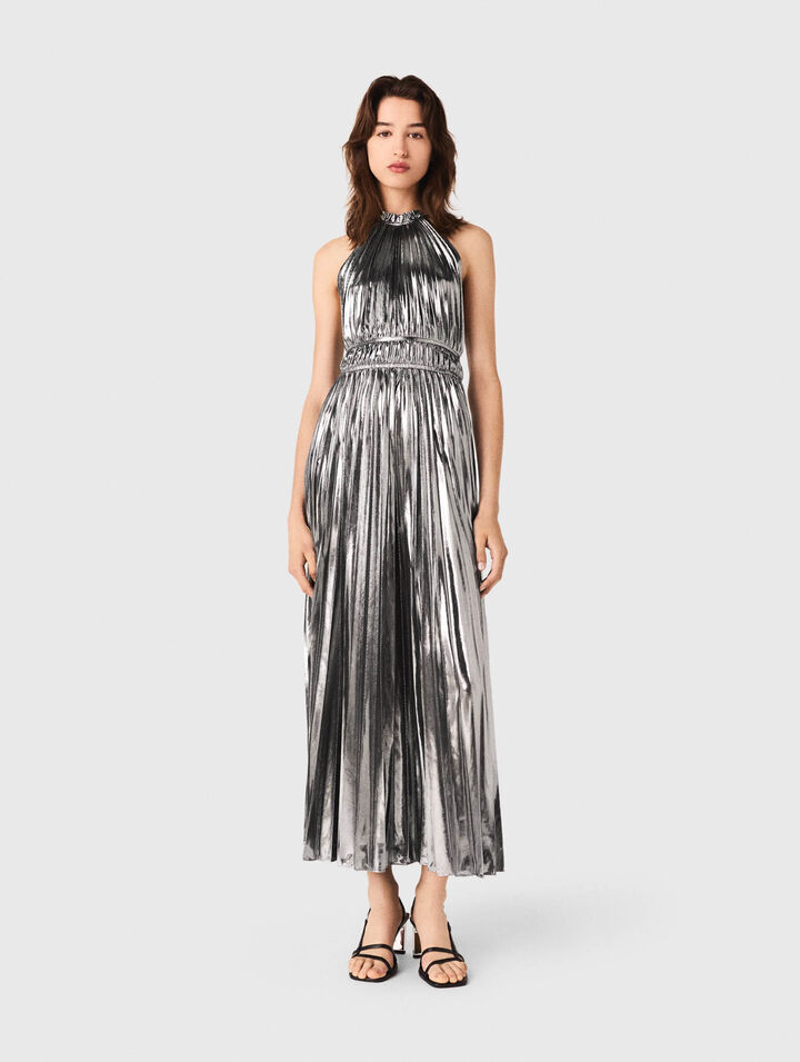 Pleated maxi dress