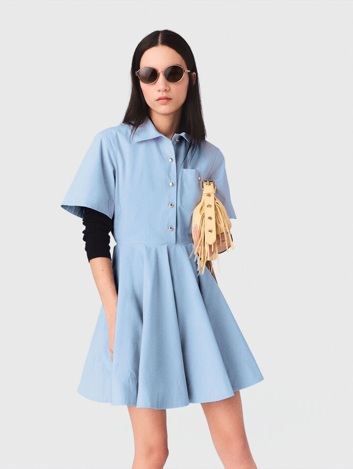 Flared shirt dress