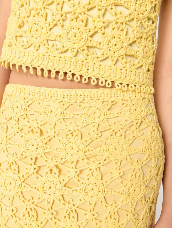 Long crochet skirt