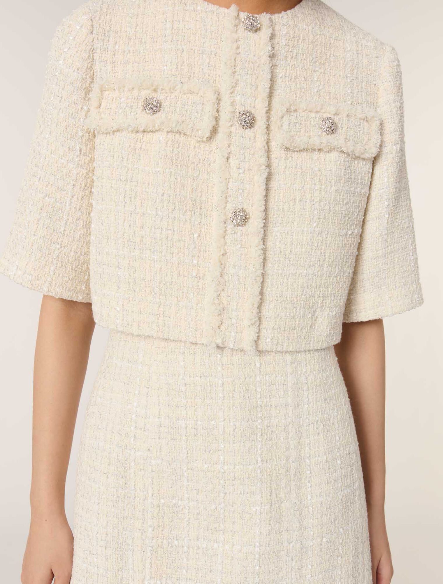 Tweed 2-in-1 short dress