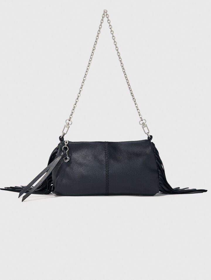 Miss M plain leather clutch bag