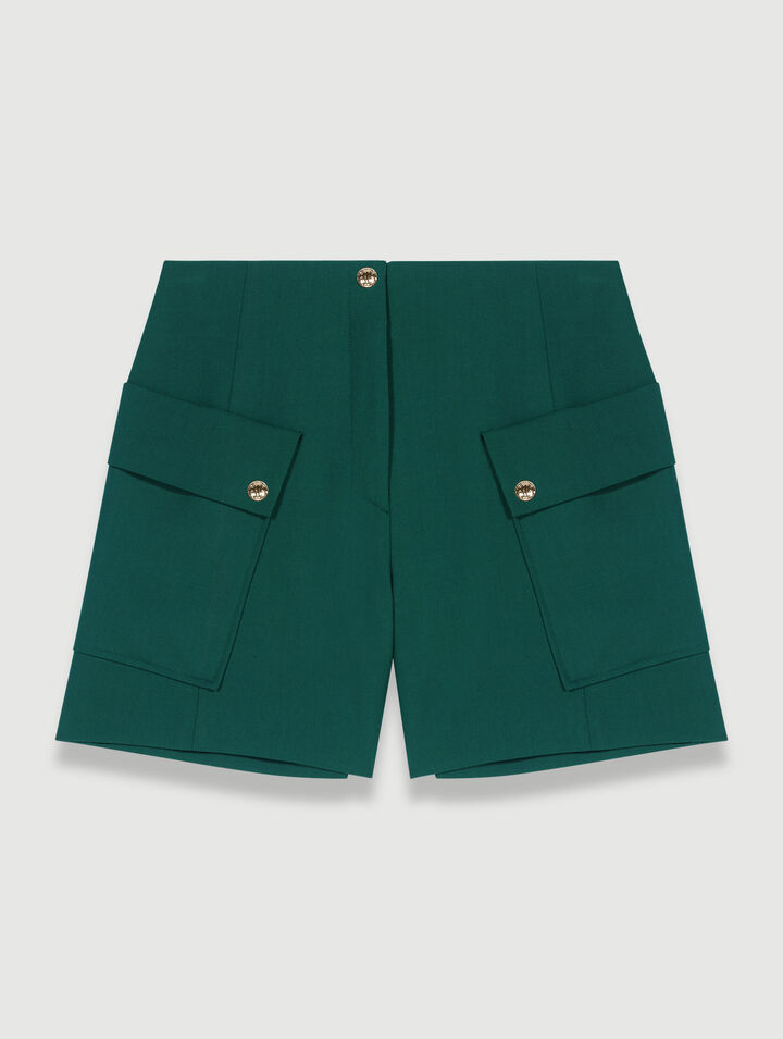 Structured shorts with pockets