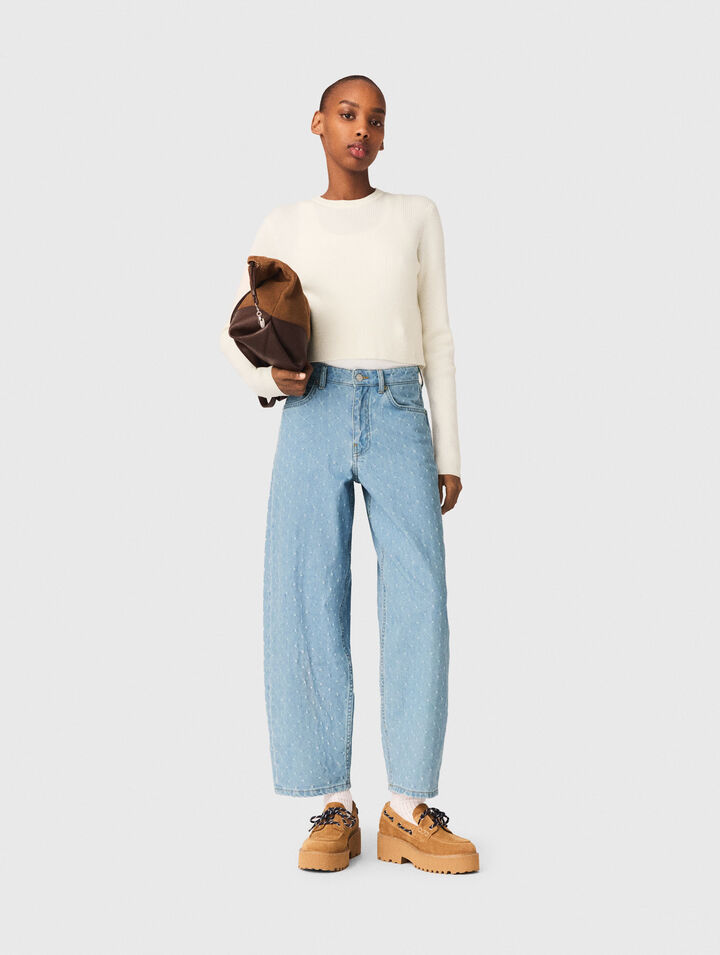 Jumper with jewelled buttons