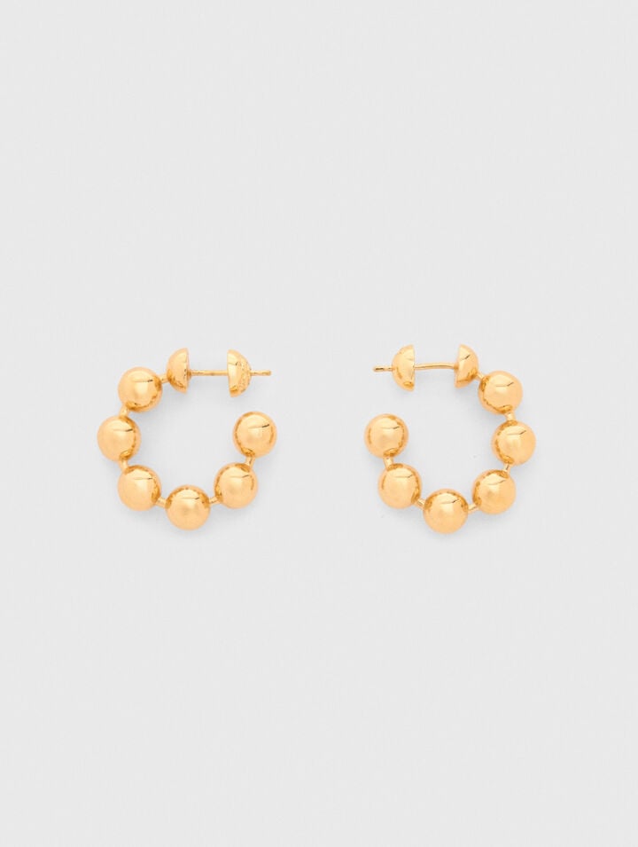Sphere hoop earrings