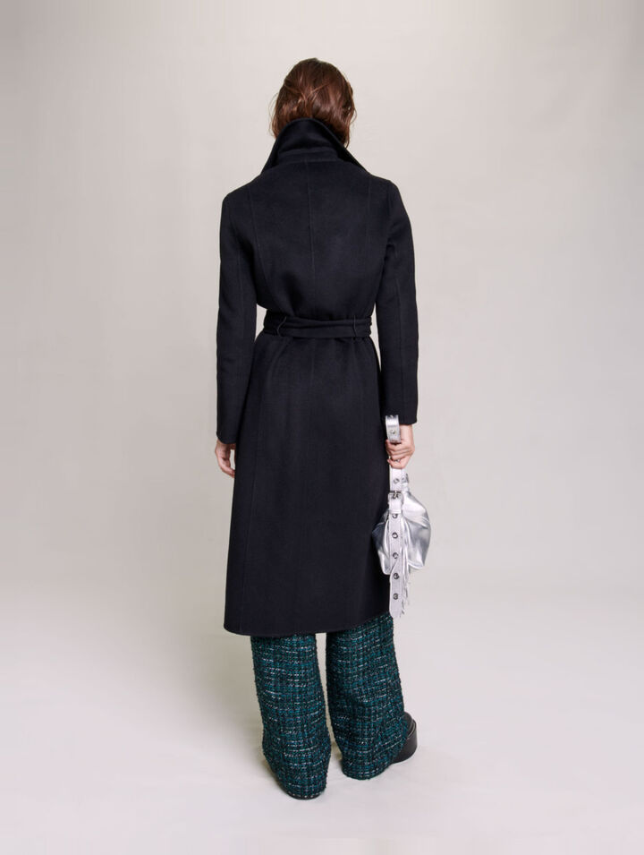 Belted double-faced coat