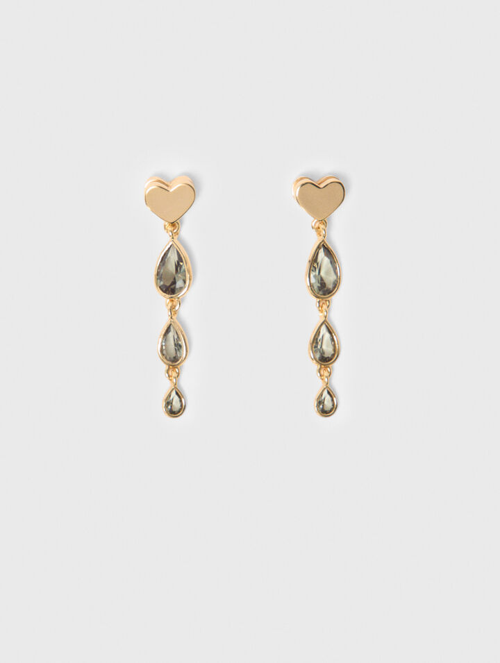 Heart stud earrings