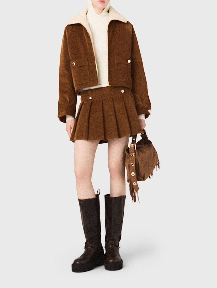 Cropped corduroy jacket