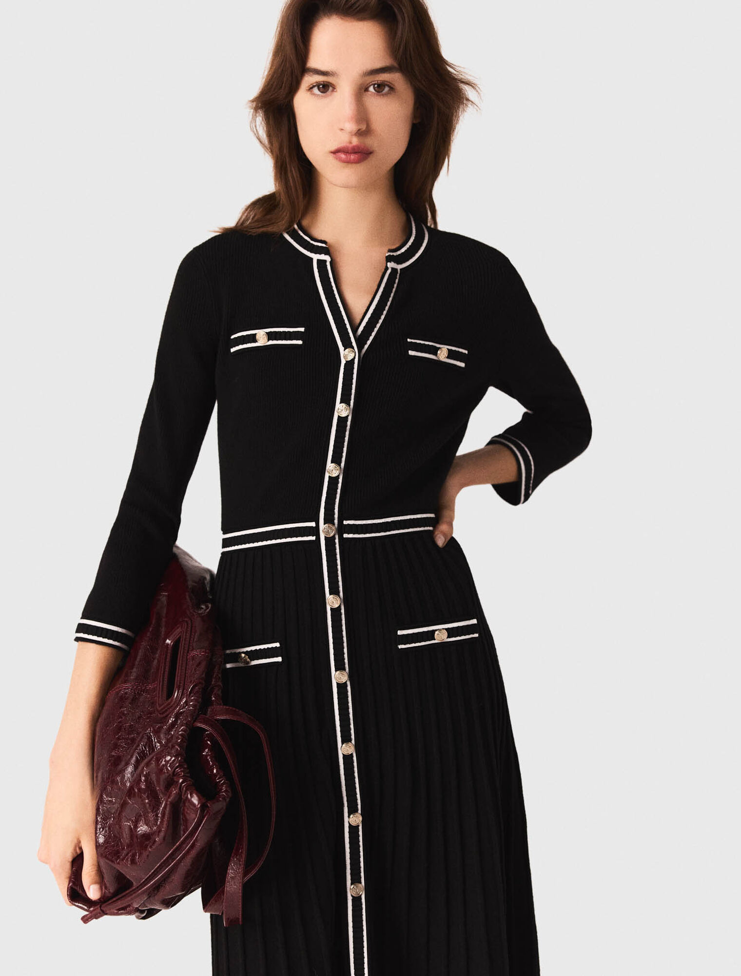 Knit midi dress