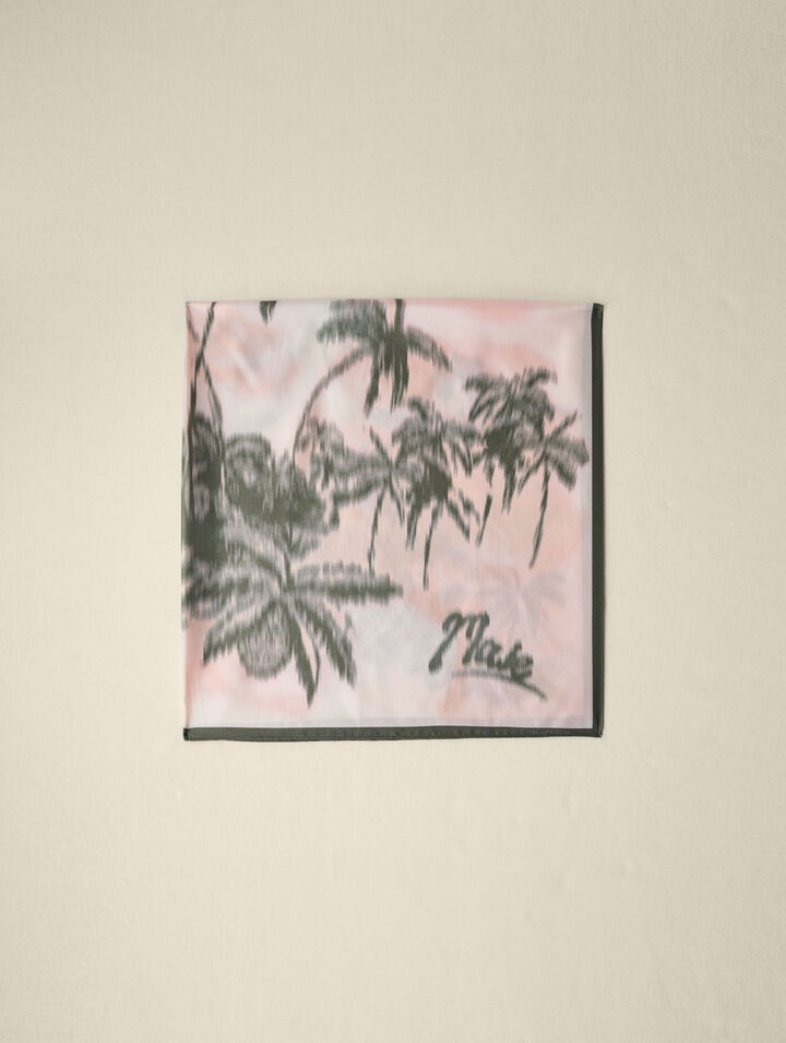 Palm tree print scarf