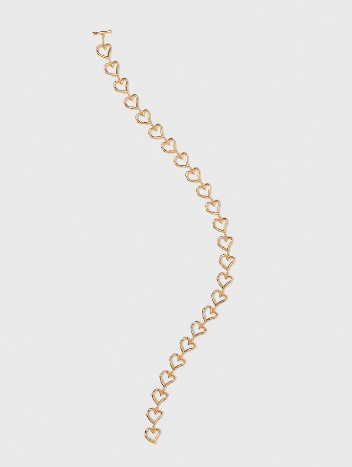 Gold-plated heart necklace