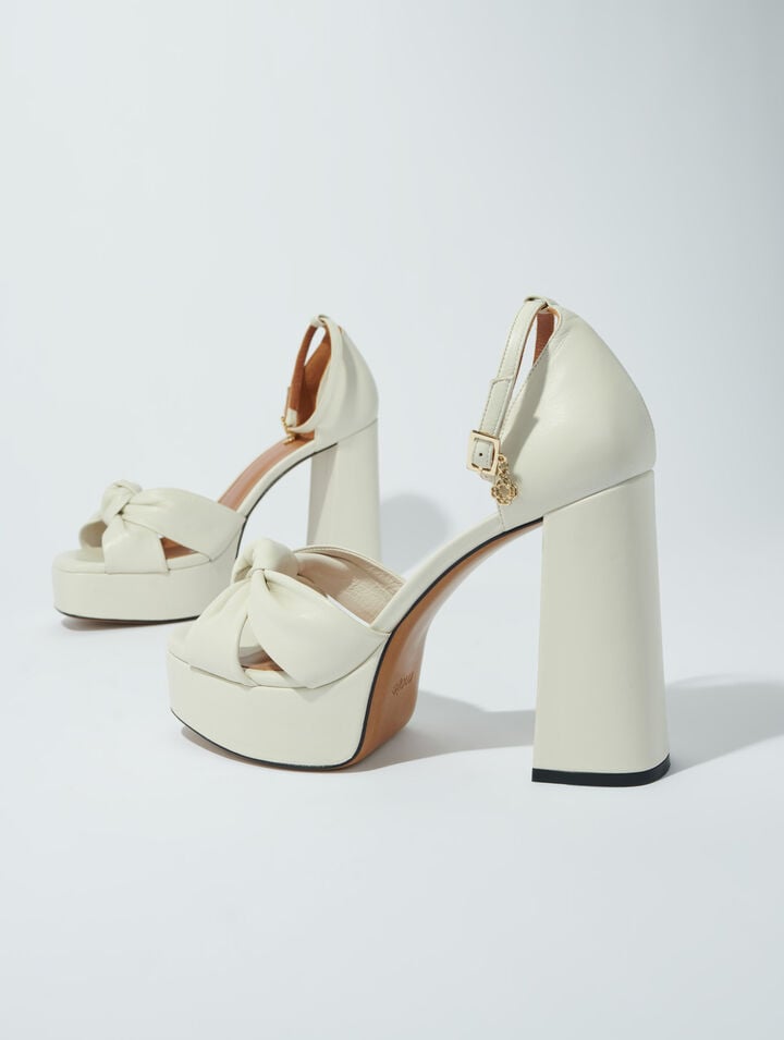 Leather platform sandals