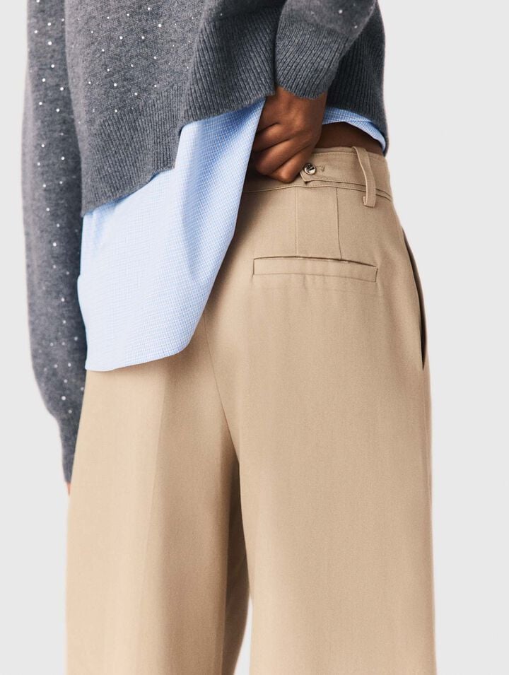 Cotton balloon trousers