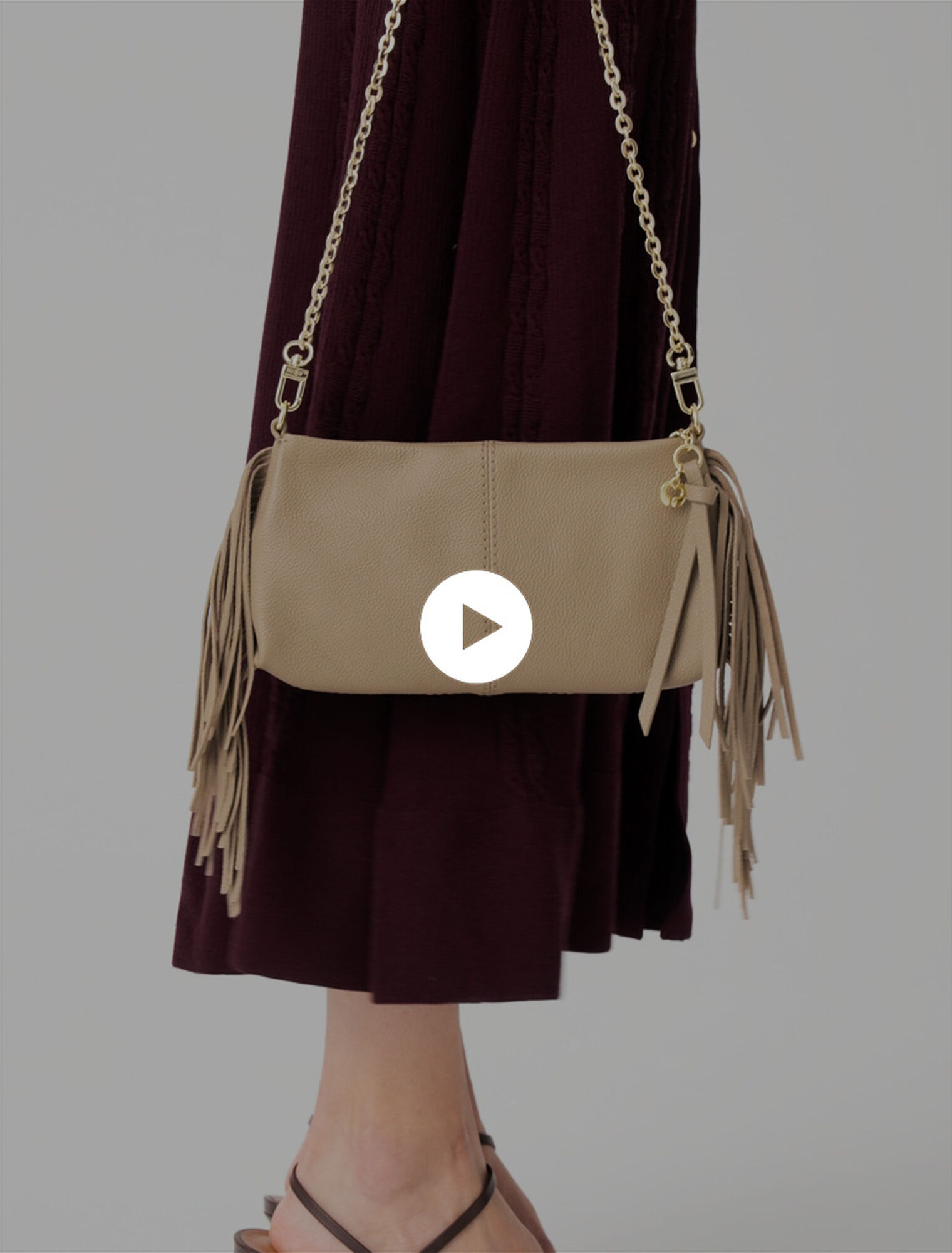 Miss M grained leather pouch